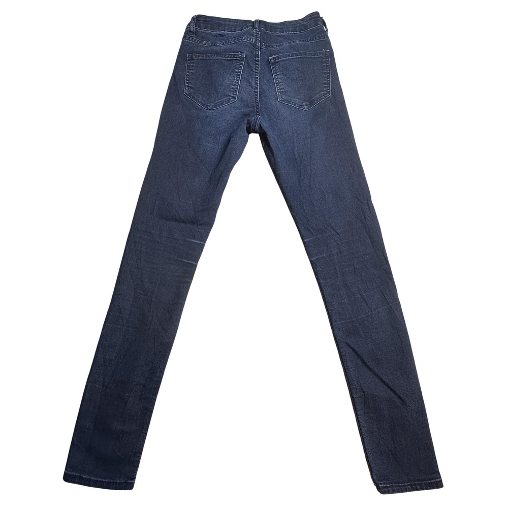 H&M Skinny Jeans Womens 4 Blue Dark Wash Mid Rise‎ Slim Fit Stretch Denim